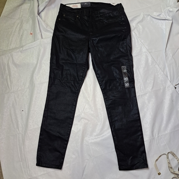 GAP Black Mid Rise True Skinny Black  Jeans Womens‎ Size 30 - Picture 3 of 4